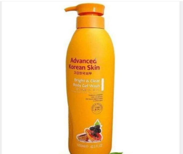 ADVANCED KOREAN SKIN Bright & Clear Body Gel Wash with Vitamin C & E – 1200ml