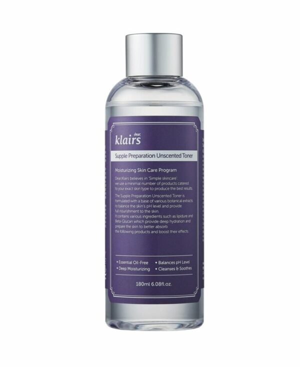 Dear Klairs Supple Preparation Unscented Toner – 6.08 fl oz (180ml)