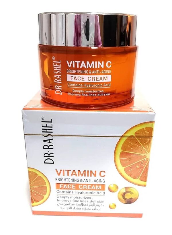 Dr Rashel Vitamin C Face Cream - Hyaluronic Acid , Anti Aging and Collagen Moisturizer 50g(1.76 oz)