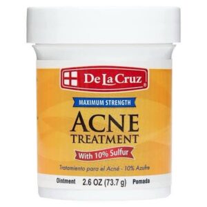 De La Cruz Acne Treatment Ointment with 10% Sulfur Maximum Strength