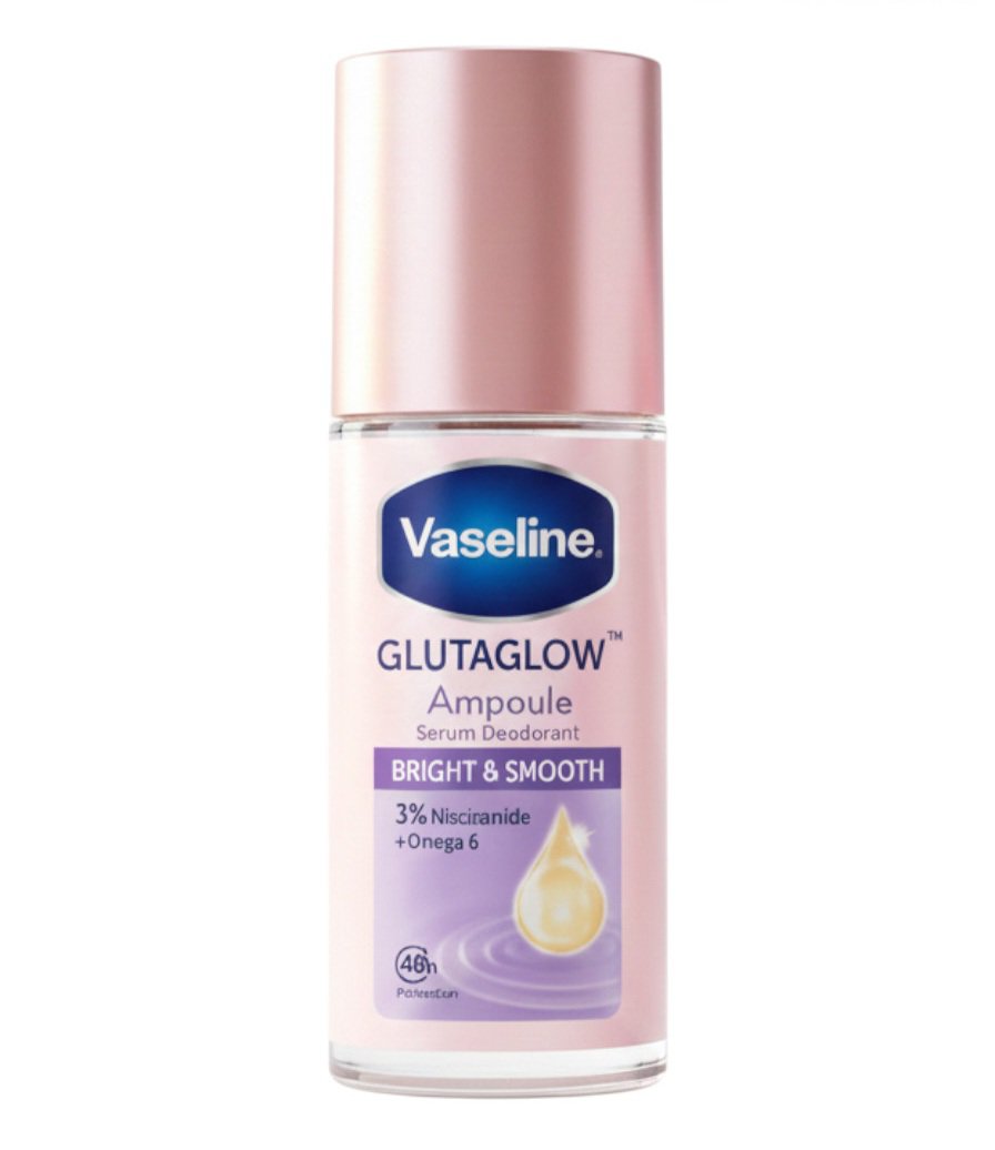 Vaseline GlutaGlow Ampoule Deodorant - Brightening & Smooth, 3% Niacinamide + Omega 6 (45ml)