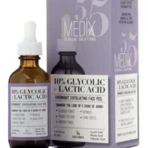 Medix 5.5 10% Glycolic + Lactic Acid Overnight Exfoliating Face Peel & Serum (1.75 fl oz / 52 ml)