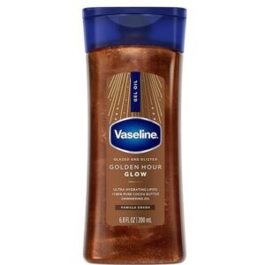Vaseline Glazed & Glisten Golden Hour Body Gel Oil Glow – Vanilla Cocoa - 200ml (6.8 oz)