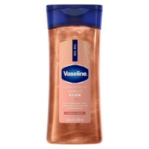 Vaseline Sunlit Glow Body Shimmer Gel Oil – Vanilla Cocoa - 200ml (6.8 oz.)