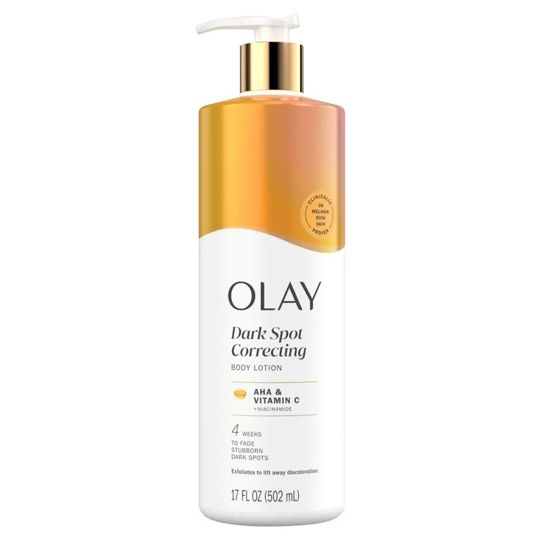 Olay Dark Spot Correcting Body Lotion with AHA, Vitamin C & Niacinamide – 17 oz. (502ml)